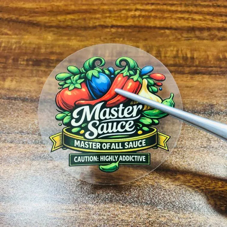 Fullfør den nøyaktige leveringen av chilisausetikettene