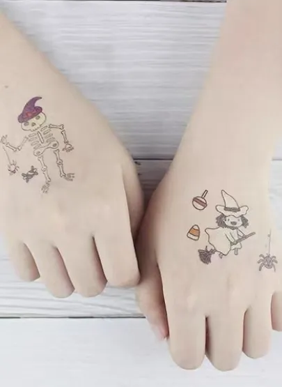 Halloween Night Glow Tattoo -klistremerker